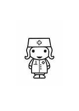 Enfermera Kleurplaat Dibujo Malvorlage Verpleegster Krankenschwester Medicijnen Krankenhaus Indianer Junger Schoolplaten Schulbilder sketch template