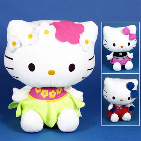 Hello Kitty Soft Toy Cheerleader Floral Or Punky Outfits 21 5 55cm