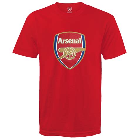 arsenal fc official football gift mens crest  shirt ebay