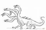 Hydra Drachen Ausmalbild Dragons Hidra Ausmalen Drache Papier sketch template