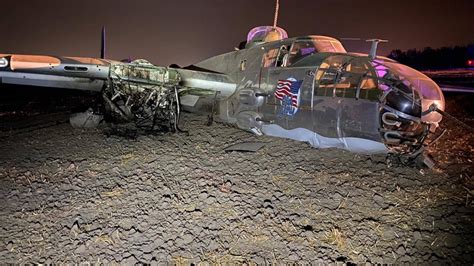 ww era bomber crashes  stockton airport abccom