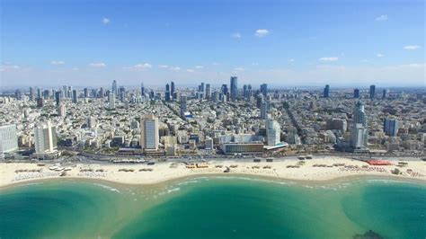 tel aviv skyline aerial photo isramisrael