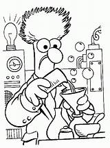 Muppets Cientista Chemistry Louco Scientist Beaker Coloringhome Safety Everfreecoloring Tudodesenhos Indietro Avanti sketch template