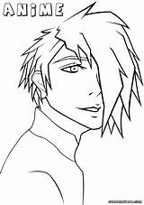 Anime Boy Coloring Pages Print Cartoon Colorings sketch template