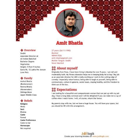 biodata format for marriage 15 templates 7 samples