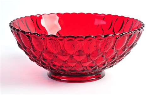 mosser glass elizabeth red large fruit bowl  large fruit bowl red bowl bowl