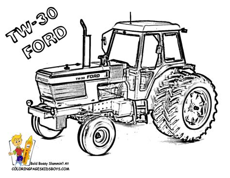 tractor coloring page print color craft