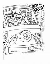 Scooby Doo Coloring Pages Mystery Machine Printable Sheets sketch template