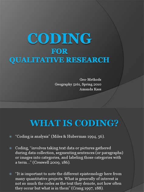 coding  qualitative research qualitative research geography