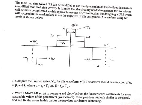 solved  modified sine wave ups   modified   cheggcom