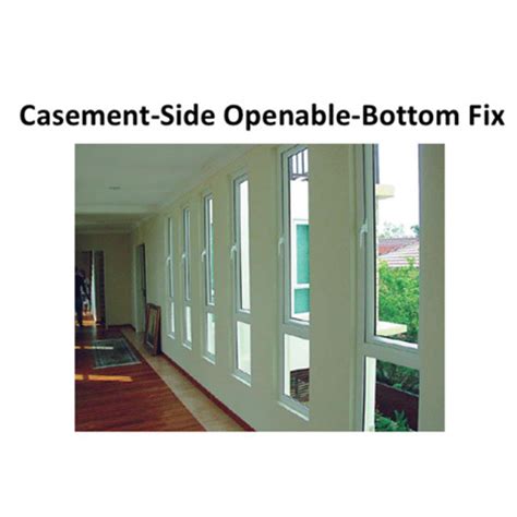 upvc casement side open  bottom fix windows infiniti building products private limited