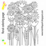Coloring Floral Printable Flowers Meinlilapark Ausdruckbare Freebie sketch template