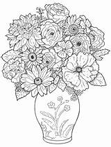 Coloring Flowers Pages Flower Color Advertisement Print sketch template