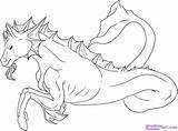 Mythological Mythology Criaturas Mythical Draw Hippocampus Percy Colorine Popular sketch template