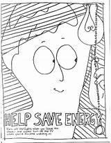 Coloring Energy Save Pages Conservation Water Kids Help Clipart Template Printable Library Education Formats Comments Available sketch template