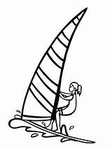 Windsurfer Windsurf Coloring Windsurfing Disegni sketch template