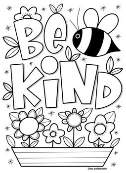 kindness coloring pages teaching resources tpt