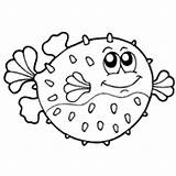 Pufferfish Fish Puffer Coloring Puffy Drawing Pages Surfnetkids Getdrawings sketch template