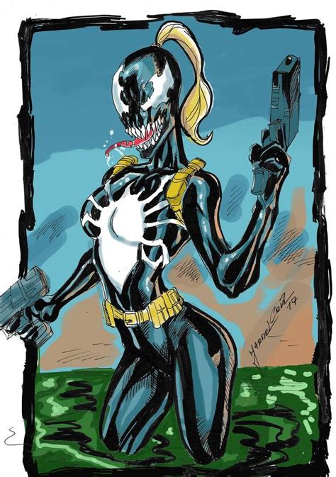 venom girl color by jardelcruz on deviantart venom girl artist art