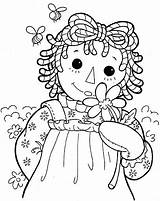 Ann Raggedy Riscos Colouring Andy sketch template