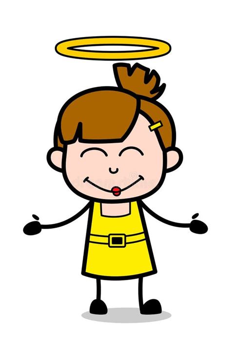 cartoon positive cute girl doodle stock vector illustration  doodle decoration