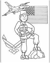 Coloring Force Air Military Card sketch template