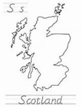 Scotland Coloring Map Pages Script Print Ws sketch template