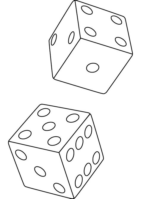 dice  coloring page