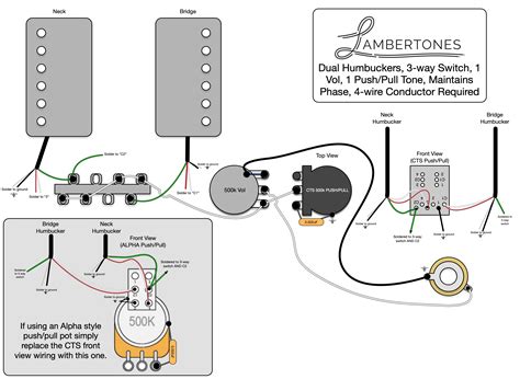 wiring diagrams humbucker lambertones pickups
