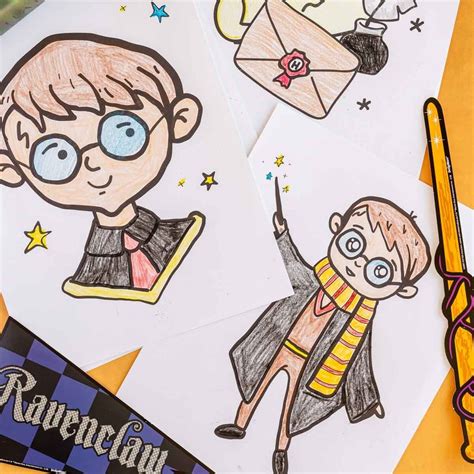 printable harry potter coloring pages  kids play party plan