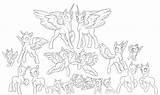 Mlp Pegasus Alicorn Little sketch template