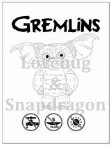 Gremlins Coloring Gizmo Spike Book Instant Greta Printable Digital sketch template