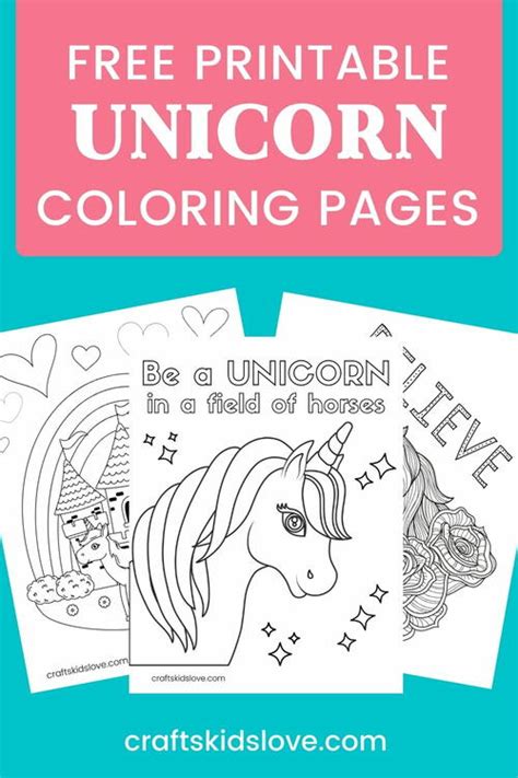 unicorn coloring pages  kids allfreekidscraftscom