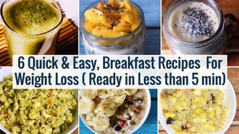 6 Quick And Easy Breakfast Recipes Meal Planning For Weight Loss 2