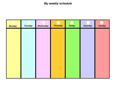 printable weekly schedule etsy sweden