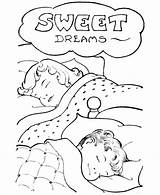 Coloring Kids Pages Children Sleeping Sleep Dreams Sheets Sweet Printable Color Colouring Dream Baby Clipart Drawing Print Kid Activity Girls sketch template