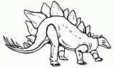 Stegosaurus Spinosaurus Dino Outline Library Clipart Getcolorings sketch template