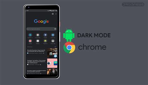 enable dark mode  chrome  android droidviews