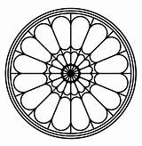 Stained Rosette Unusual sketch template