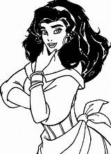 Esmeralda Coloring Hunchback Notre Dame Pages Style Disney Wecoloringpage Visit sketch template