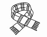 Scarf Coloring Striped Coloringcrew sketch template