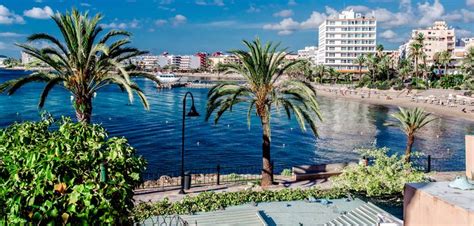 Beach And Hotels In Ibiza Spain