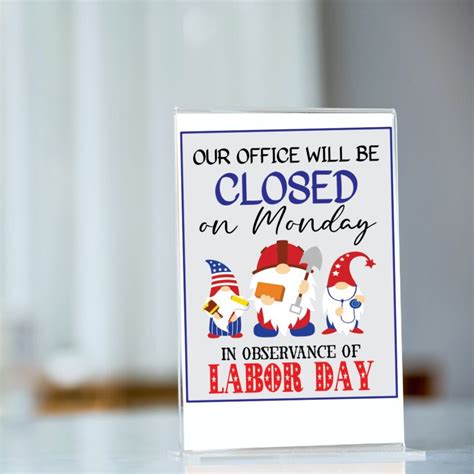 closed  labor day sign printable  templates leap  faith