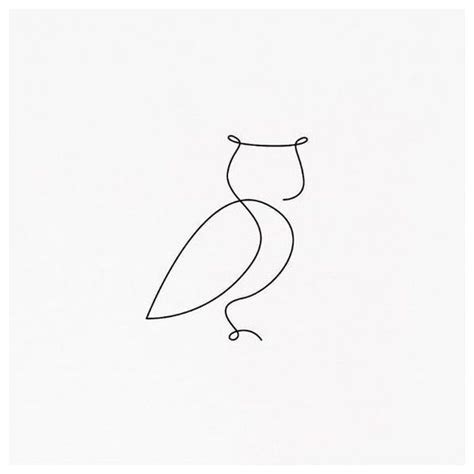 single  drawing owl   drawing easy onelinedrawingeasy