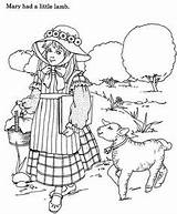 Lamb Mary Had Little Coloring Getcolorings sketch template