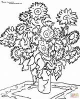 Monet Claude Sunflower Supercoloring sketch template