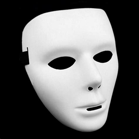 cosplay halloween festival pvc white mask party toys unique full face dance costume mask  men