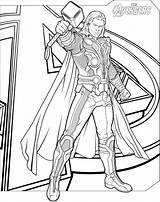 Thor Coloring Avengers Vengadores Dibujos sketch template