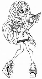 Ghoulia Coloring Pages Monster High Yelps Th01 Deviantart Blank Choose Board sketch template