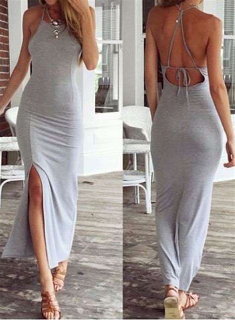 Summer Casual Backless Dresses Outfit Style 60 Fashion Best